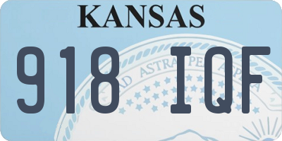 KS license plate 918IQF