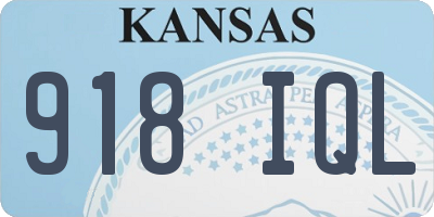 KS license plate 918IQL