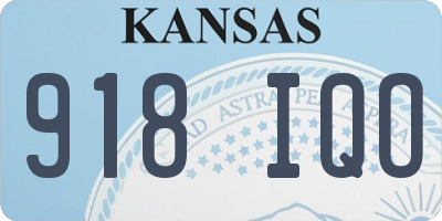 KS license plate 918IQO