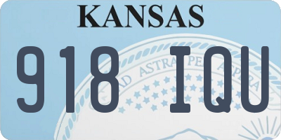 KS license plate 918IQU