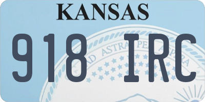 KS license plate 918IRC