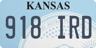 KS license plate 918IRD