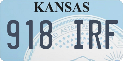 KS license plate 918IRF