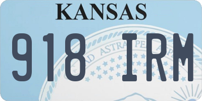 KS license plate 918IRM