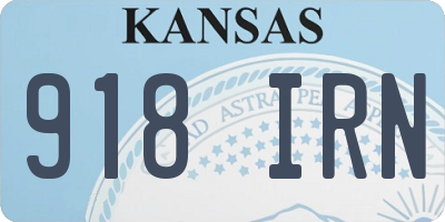 KS license plate 918IRN