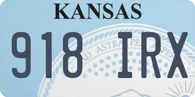 KS license plate 918IRX