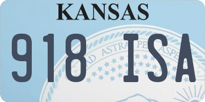 KS license plate 918ISA