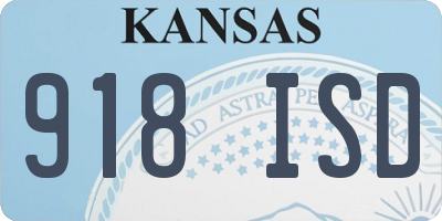 KS license plate 918ISD