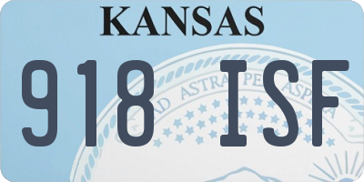 KS license plate 918ISF