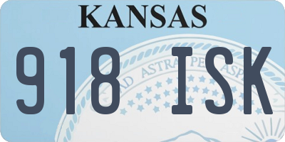 KS license plate 918ISK