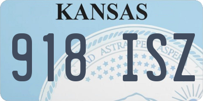 KS license plate 918ISZ