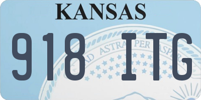 KS license plate 918ITG