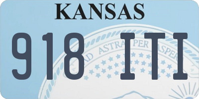 KS license plate 918ITI
