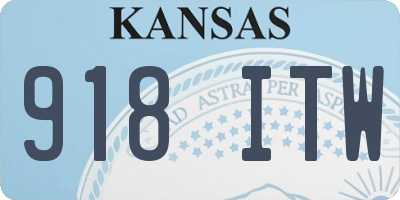 KS license plate 918ITW