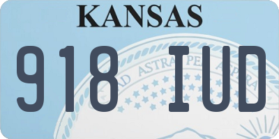 KS license plate 918IUD