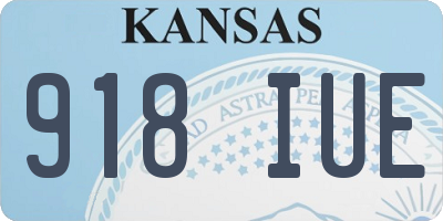 KS license plate 918IUE