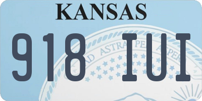 KS license plate 918IUI