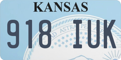 KS license plate 918IUK