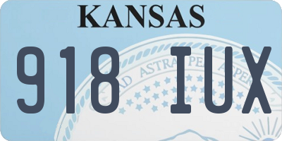 KS license plate 918IUX