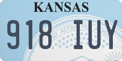 KS license plate 918IUY