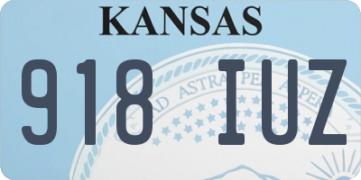 KS license plate 918IUZ