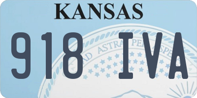 KS license plate 918IVA