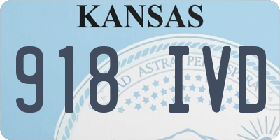 KS license plate 918IVD