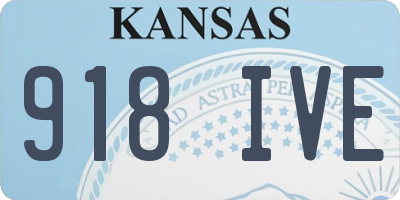 KS license plate 918IVE
