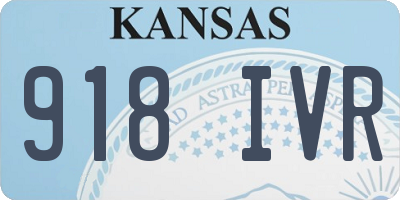 KS license plate 918IVR