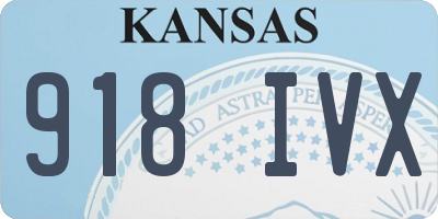 KS license plate 918IVX