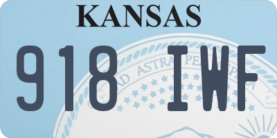 KS license plate 918IWF