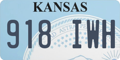 KS license plate 918IWH