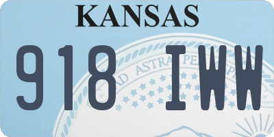 KS license plate 918IWW