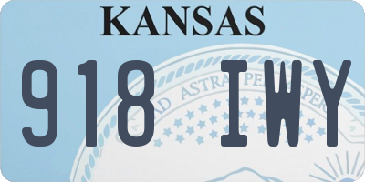 KS license plate 918IWY