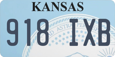 KS license plate 918IXB