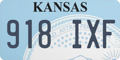 KS license plate 918IXF