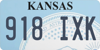 KS license plate 918IXK