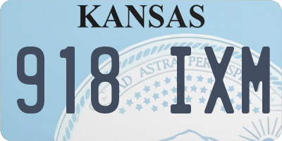 KS license plate 918IXM