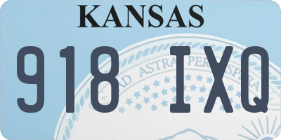KS license plate 918IXQ