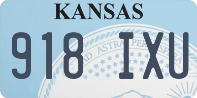 KS license plate 918IXU