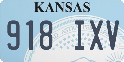 KS license plate 918IXV