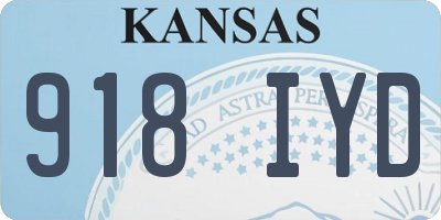 KS license plate 918IYD