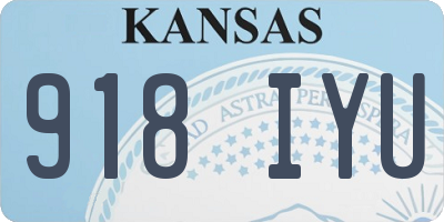 KS license plate 918IYU