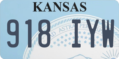 KS license plate 918IYW