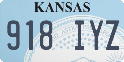 KS license plate 918IYZ