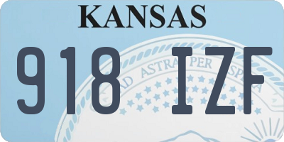 KS license plate 918IZF