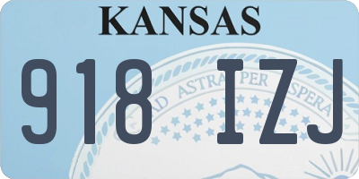 KS license plate 918IZJ