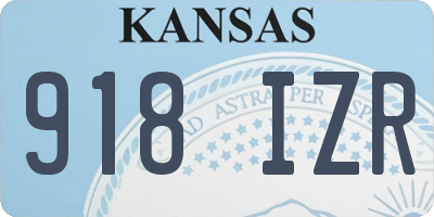 KS license plate 918IZR