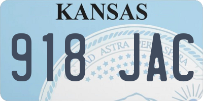KS license plate 918JAC
