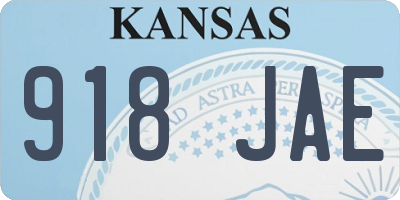KS license plate 918JAE